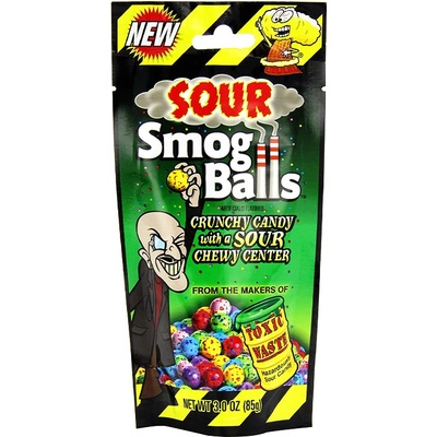 Toxic Waste Sour Smog Balls Gusset Bags 85 g