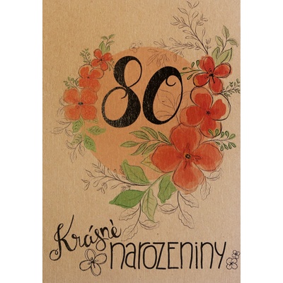 Přáníčko BeBechy – recyklovaný papír – 80