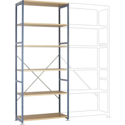 Manuflex RP1305.7016 Zasúvacia polica Základné prevedenie Planoflex so 6 policami, (š x v x h) 97 x 2.5 x 30 cm, ocel, d