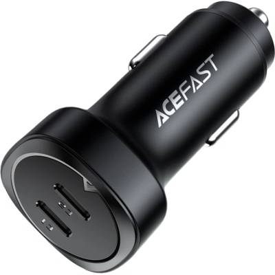 ACEFAST Зарядно за кола B2 - Acefast, 2x Type-C, двойно PD бързо зареждане, 72 W, вграден чип за регулатор на напрежението - черно