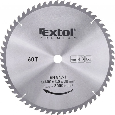EXTOL PREMIUM Kotouč pilový s sk plátky, o 400x3,6x30mm, 60t 8803257