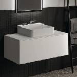 Ideal Standard Atelier Conca матово бял стенен шкаф с 1 чекмедже и плот с централен изрез 100 см (T3930Y1)