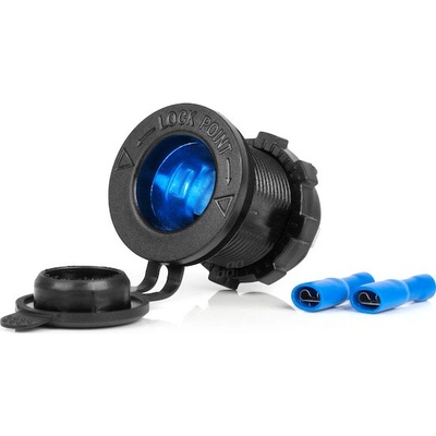 Vodotěsná zásuvka do autozapalovače s ČERVENÝM LED podsvícením 12/24V AMIO-04220, , , – Zbozi.Blesk.cz
