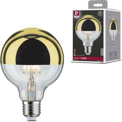 Paulmann LED Globe 6,5 W E27 zrkadlový svrchlík zlatá teplá biela stmievateľné