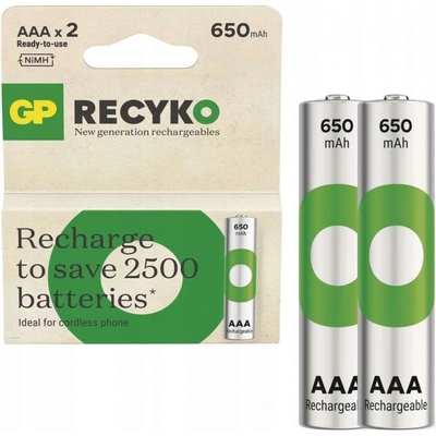 GP ReCyko AAA 650mAh 2ks 1032122062