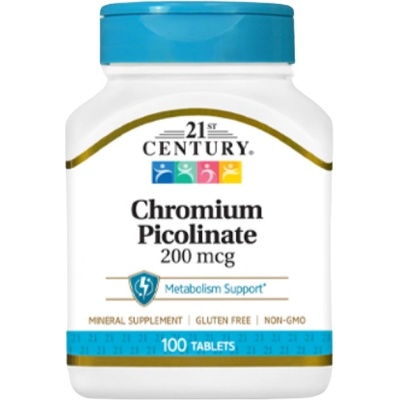 21st Century Chromium Picolinate 200 mcg [100 Таблетки]