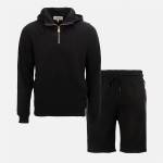 Firetrap Мъжки екип Firetrap Hood Shirt and short Set Mens - Black