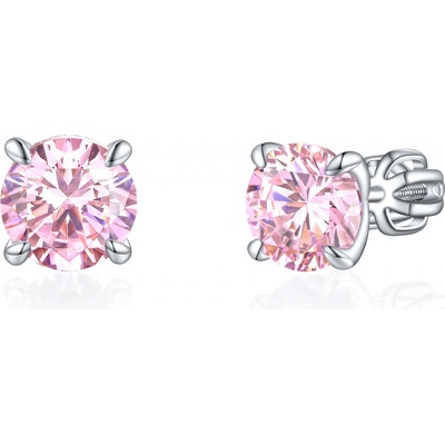 Olivie stříbrné náušnice PIPPI PINK 8365