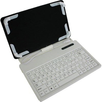 Универсален калъф със силиконова клавиатура за таблети до 7 , Бял / wsk-701-w wsk-701-w (wsk-701-w)