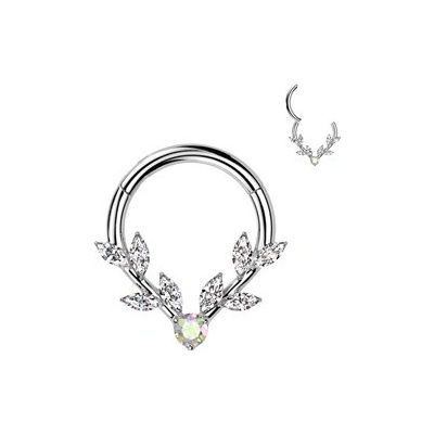 Šperky4U Ocelový piercing segment kruh ozdobný SG115-1210