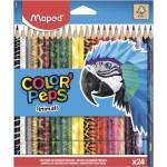 Maped Цветни моливи MAPED Color Peps Animals, триъгълни, комплект от 24 броя 832224 (832224)