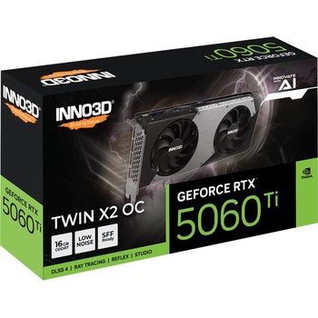 Image 1 of Inno3D GeForce RTX 5060 Ti TWIN X2 OC 16GB GDDR7 128bit (N506T2-16D7X-191073N)