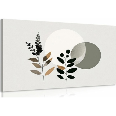 Obraz minimalistické listy s boho pozadím - 30x20