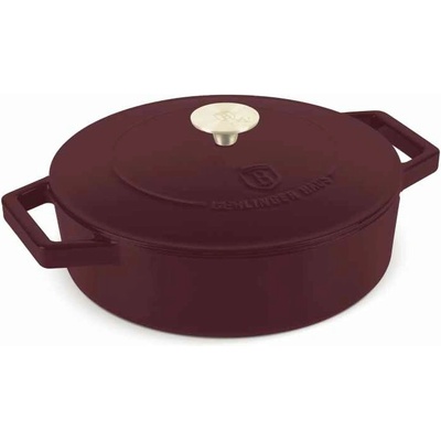 BERLINGERHAUS Pánev hluboká se smaltovaným povrchem a poklicí 26 cm litinová Leonardo Collection BH-6263
