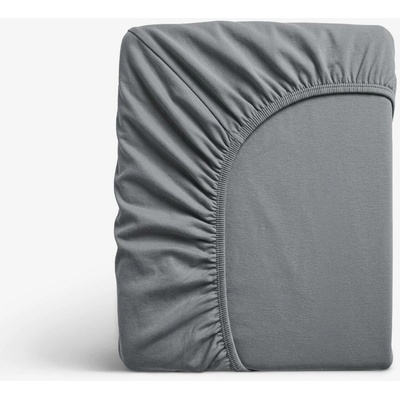 Goldea jersey elastické prostěradlo tmavě šedé 120x200