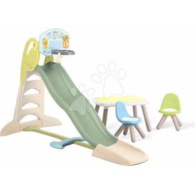 Smoby s vodotryskem a posezením pro basketbalisty Toboggan XL Slide Green 230 cm