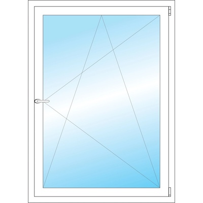 OKNA HNED Plastové okno 95x131 cm (950x1310 mm) bílé otevíravé a sklopné pravé