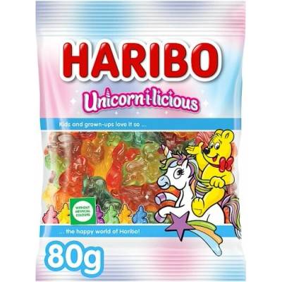 Haribo Unicorn-i-licious želé s ovocnými príchuťami 80 g
