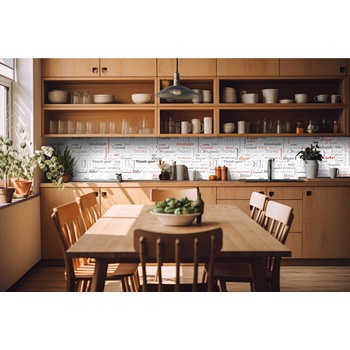 DIMEX ART s. r. o Фототапет за кухня - надписи благодаря 420 x 60 см