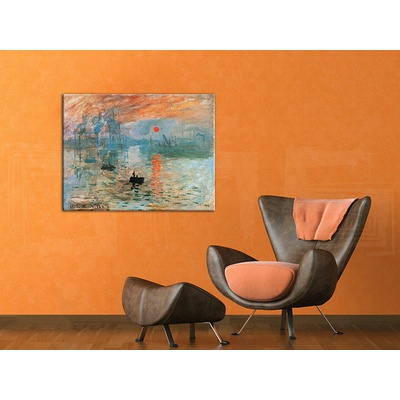 Obraz na plátne ZÁPAD SLNKA V PRÍSTAVE – Claude Monet - 60x80 cm