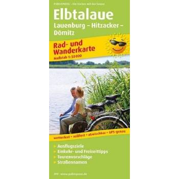 PublicPress Rad- und Wanderkarte Elbtalaue, Lauenburg - Hitzacker