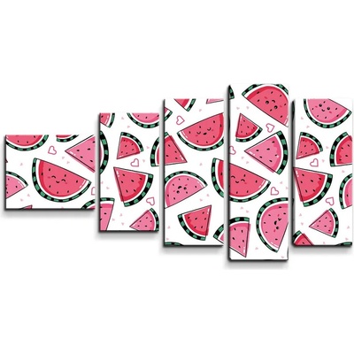Sablio Obraz - 5-dílný Vodný melón - 100x60 cm