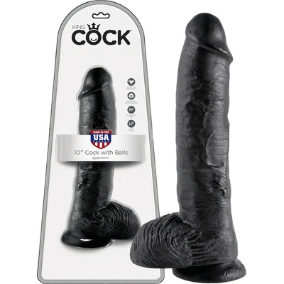 King Cock 10 херес дилдо (25 см) - черен