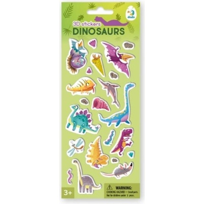 Teddies Samolepky 3D dinosauři pěna na kartě v sáčku 10x25cm