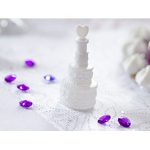 PartyDeco Bublifuk v tvare svadobnej torty