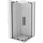 Mexen Velar L Duo плъзгаща се душ кабина 80 x 80 см, прозрачна, черна - 871-080-080-02-03-70 (871-080-080-02-03-70)