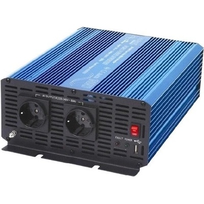 Carspa P1500-24, 24V/230V, 1500W, USB, čistá sinusovka