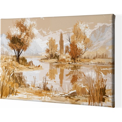 Obraz na plátně - Jezerní ticho FeelHappy.cz Velikost obrazu (šířka x výška): 40 x 30 cm