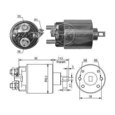 Spínač startéru S114-850 Hitachi 2114-97612