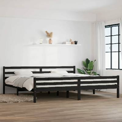 Nábytek XL 814843 Rám postele černý masivní dřevo