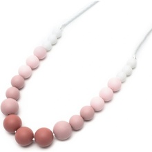 MimiJo Silikónové dojčiace korále Diana Ružová