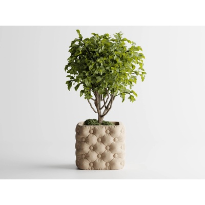 Кашпа Chesterra Голяма, 136x136xH118мм- Пясъчен Мат