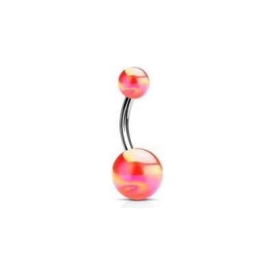 Šperky4U piercing do pupíku banánek metalické barvy BA0003-R