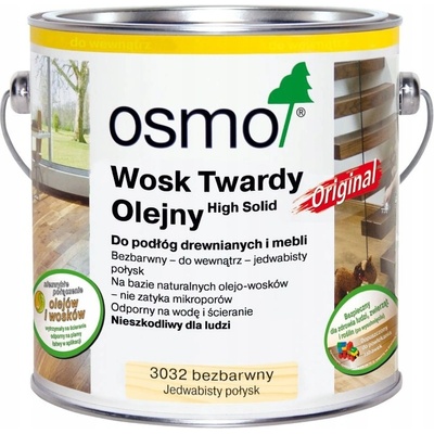 Osmo 3032 Tvrdý voskový olej Original 0,125 l Bezbarvý hedvábný polomat – Zboží Mobilmania