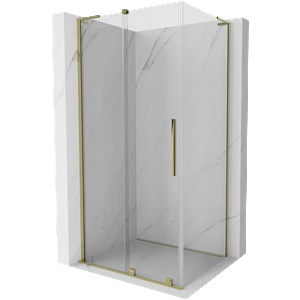 Mexen Velar L плъзгаща се душ кабина 110 x 90 см, прозрачна, златна - 871-110-090-03-50 (871-110-090-03-50)