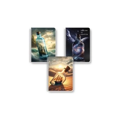 Black and White Тетрадка със спирала Bottle A5 80 листа