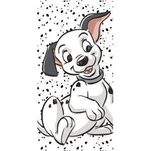 Jerry Fabrics Черно-бяла памучна детска кърпа 70x140 cm 101 Dalmatians "Lucky" - Jerry Fabrics (20TW356)