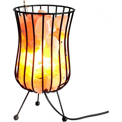 Vysoká industriálna lampa s ružovou himalájskou soľou