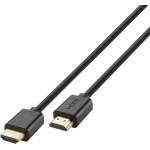 Vivanco Кабел Vivanco 45551, от HDMI(м) към HDMI(м), 2m, 4K@120Hz / 8K@60Hz / до 10K, позлатени конектори, черен (45551)
