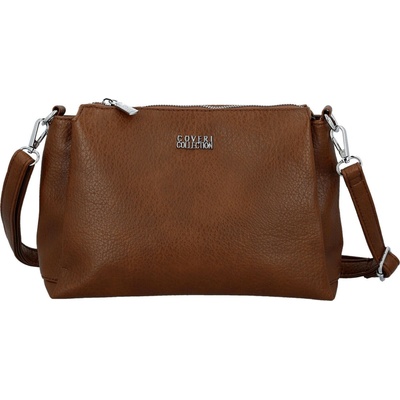 Trendy dámská koženková crossbody kabelka Denissa tmavě hnědá