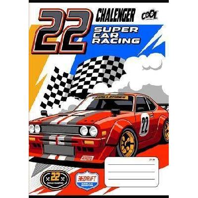 COOL BY VICTORIA Sešit Race cars 27-32 mix motivů A5 čtverečkovaný