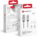 Forcell C234 USB-A na USB-C 2.0 2,4A, 1m, stříbrný