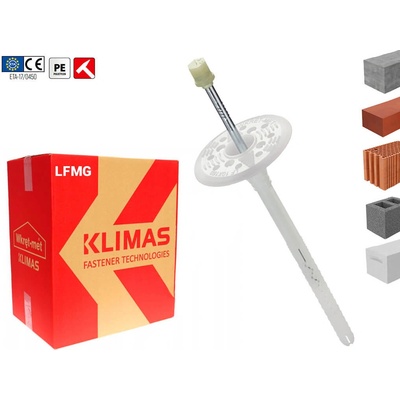 Klimas Wkret-Met 10x180mm - 200ks - Fasádní natloukací hmoždinky LFMG - kovový trn - s prodlouženou expanzní zónou