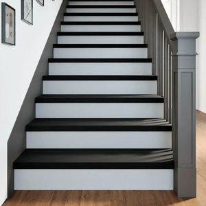 vidaXL Стълбищни стъпала, 20 бр, кафяво-черни, 100x25x2 см, дъб масив (3283064)
