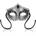 OhMama Masks Black Diamond Eyemask Grey