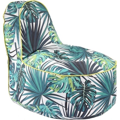 Pufrelax Пуф стол, 200л. , OK Junior, Tropical Leaves, Водоустойчив, Перящ се калъф, Пълнеж от Полистиролни перли, принт (PUF-G-OKJ-TEXP-TRO)
